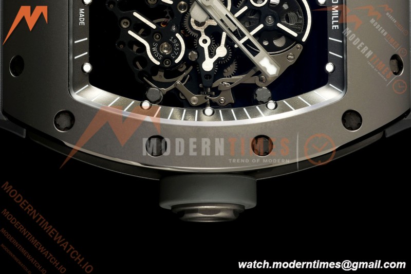 Richard Mille - RM055 Bubba Watson Boutique Grey CER/RU Black Rehaut Skeleton AVF Vaucher RMUL2 Free Sprung | Richard Mille - RM055 Bubba Watson 부티크 그레이 CER/RU 블랙 Rehaut 스켈레톤 AVF Vaucher RMUL2 프리 스프링