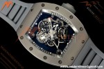 Richard Mille - RM055 Bubba Watson Boutique Grey CER/RU Black Rehaut Skeleton AVF Vaucher RMUL2 Free Sprung | Richard Mille - RM055 Bubba Watson 부티크 그레이 CER/RU 블랙 Rehaut 스켈레톤 AVF Vaucher RMUL2 프리 스프링