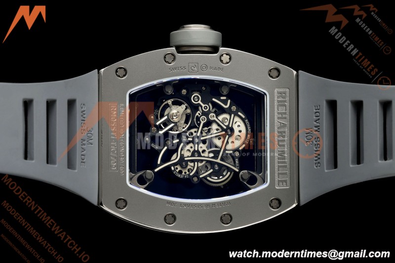 Richard Mille - RM055 Bubba Watson Boutique Grey CER/RU Black Rehaut Skeleton AVF Vaucher RMUL2 Free Sprung | Richard Mille - RM055 Bubba Watson 부티크 그레이 CER/RU 블랙 Rehaut 스켈레톤 AVF Vaucher RMUL2 프리 스프링