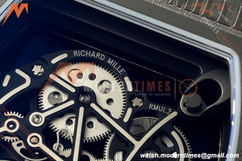 Richard Mille - RM055 Bubba Watson Boutique Grey CER/RU Black Rehaut Skeleton AVF Vaucher RMUL2 Free Sprung | Richard Mille - RM055 Bubba Watson 부티크 그레이 CER/RU 블랙 Rehaut 스켈레톤 AVF Vaucher RMUL2 프리 스프링