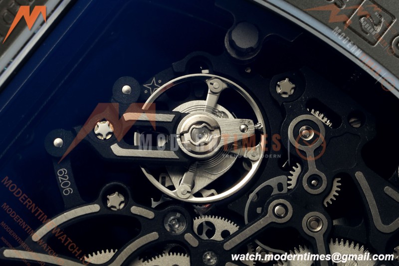 Richard Mille - RM055 Bubba Watson Boutique Grey CER/RU Black Rehaut Skeleton AVF Vaucher RMUL2 Free Sprung | Richard Mille - RM055 Bubba Watson 부티크 그레이 CER/RU 블랙 Rehaut 스켈레톤 AVF Vaucher RMUL2 프리 스프링
