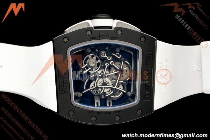 Richard Mille - RM061 Yohan Blake Black Ceramic Blk/Wht Rehaut Skeleton AVF Vaucher RMUL2 Free Sprung