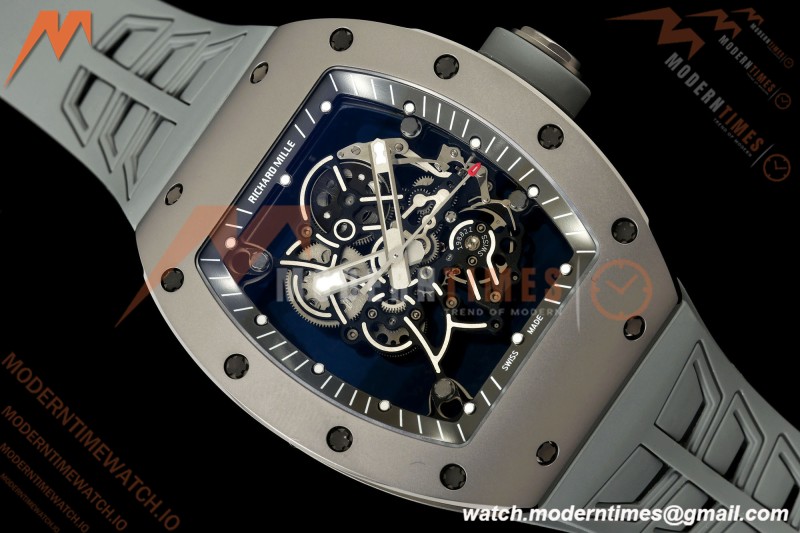 Richard Mille - RM055 Bubba Watson Boutique Grey CER/RU Black Rehaut Skeleton UMI RMUL2 Free Sprung