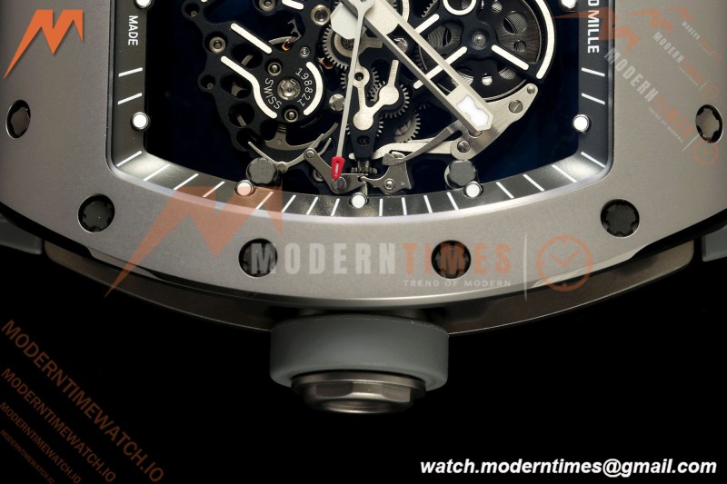 Richard Mille - RM055 Bubba Watson Boutique Grey CER/RU Black Rehaut Skeleton UMI RMUL2 Free Sprung