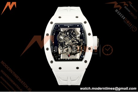 Richard Mille - RM055 Bubba Watson White CER/RU Black Rehaut Skeleton UMI RMUL2 Free Sprung | Richard Mille - RM055 Bubba Watson 화이트 CER/RU 블랙 Rehaut 스켈레톤 UMI RMUL2 프리 스프링
