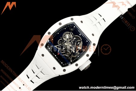 Richard Mille - RM055 Bubba Watson White CER/RU Black Rehaut Skeleton UMI RMUL2 Free Sprung | Richard Mille - RM055 Bubba Watson 화이트 CER/RU 블랙 Rehaut 스켈레톤 UMI RMUL2 프리 스프링