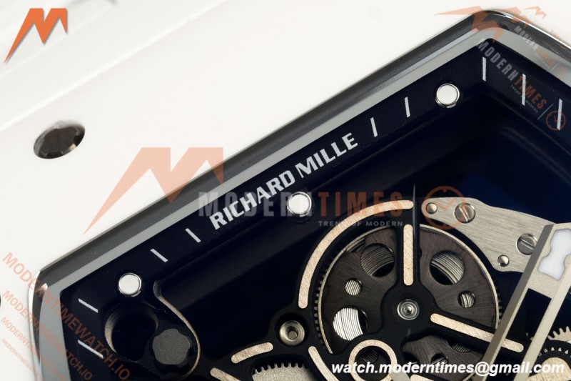 Richard Mille - RM055 Bubba Watson White CER/RU Black Rehaut Skeleton UMI RMUL2 Free Sprung