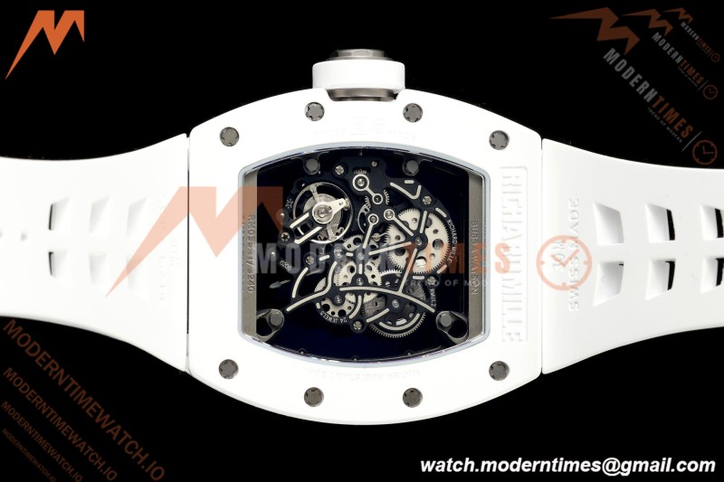 Richard Mille - RM055 Bubba Watson White CER/RU Black Rehaut Skeleton UMI RMUL2 Free Sprung