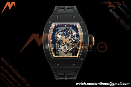 Richard Mille - RM055 Bubba Watson Asia Edition Black CER/RU BLK/RG Rehaut Skeleton UMI RMUL2 Free Sprung | Richard Mille - RM055 Bubba Watson 아시아 에디션 블랙 CER/RU BLK/RG Rehaut Skeleton UMI RMUL2 프리 스프링