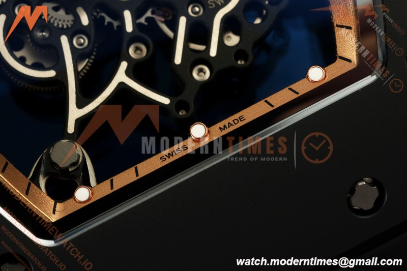 Richard Mille - RM055 Bubba Watson Asia Edition Black CER/RU BLK/RG Rehaut Skeleton UMI RMUL2 Free Sprung | Richard Mille - RM055 Bubba Watson 아시아 에디션 블랙 CER/RU BLK/RG Rehaut Skeleton UMI RMUL2 프리 스프링