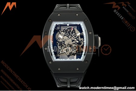Richard Mille - RM055 Bubba Watson Asia Edition Black CER/RU Silver Rehaut Skeleton UMI RMUL2 Free Sprung | Richard Mille - RM055 Bubba Watson 아시아 에디션 블랙 CER/RU 실버 Rehaut 스켈레톤 UMI RMUL2 프리 스프링