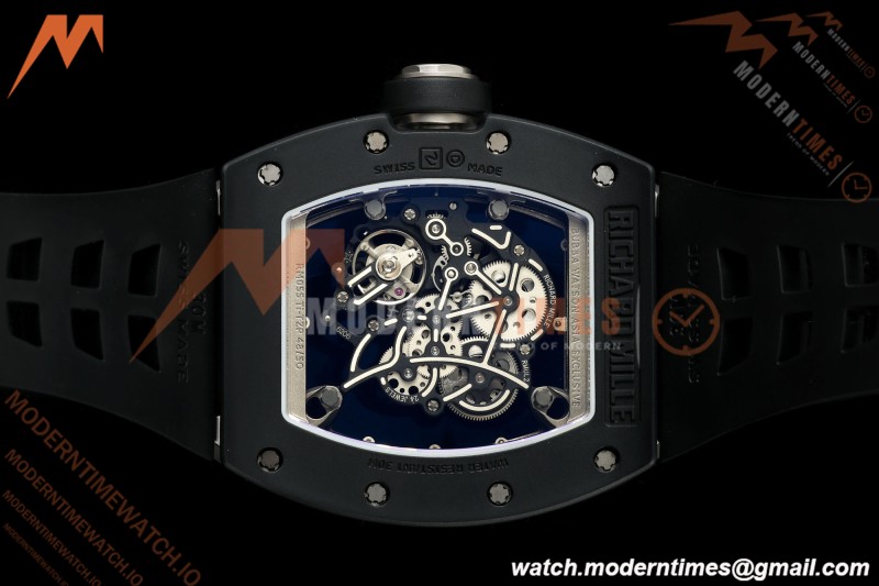 Richard Mille - RM055 Bubba Watson Asia Edition Black CER/RU Silver Rehaut Skeleton UMI RMUL2 Free Sprung
