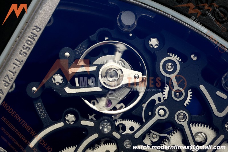Richard Mille - RM055 Bubba Watson Asia Edition Black CER/RU Silver Rehaut Skeleton UMI RMUL2 Free Sprung