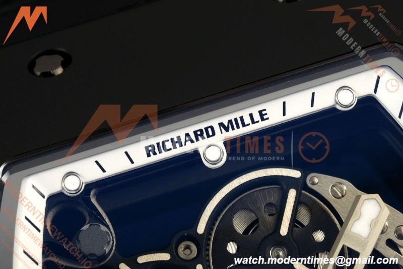 Richard Mille - RM055 Bubba Watson Asia Edition Black CER/RU White Rehaut Skeleton UMI RMUL2 Free Sprung | Richard Mille - RM055 Bubba Watson 아시아 에디션 블랙 CER/RU 화이트 Rehaut 스켈레톤 UMI RMUL2 프리 스프링