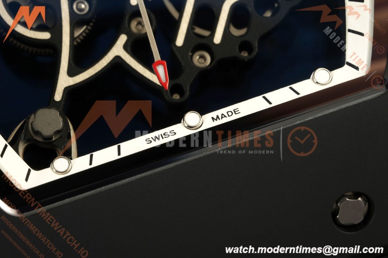 Richard Mille - RM055 Bubba Watson Asia Edition Black CER/RU White Rehaut Skeleton UMI RMUL2 Free Sprung | Richard Mille - RM055 Bubba Watson 아시아 에디션 블랙 CER/RU 화이트 Rehaut 스켈레톤 UMI RMUL2 프리 스프링