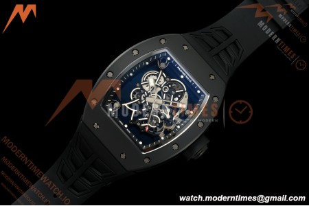 Richard Mille - RM055 Bubba Watson Black Edition Black CER/RU Black Rehaut Skeleton UMI RMUL2 Free Sprung | 리차드 밀 RM055 버바 왓슨 블랙 에디션, 블랙 CER/RU 케이스, 블랙 리호트, 스켈레톤 디자인, UMI RMUL2 프리 스프렁 무브먼트