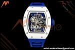 Richard Mille - RM055 Bubba Watson Japan Edition White Cer/Ru Blk/Wht Rehaut Skeleton Brushed Ribs MLF V2 RMUL2