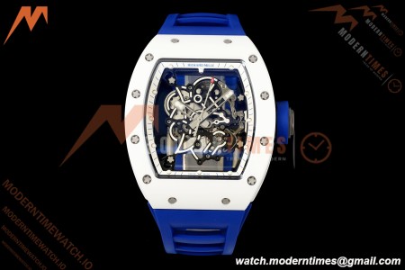 Richard Mille - RM055 Bubba Watson Japan Edition White Cer/Ru Blk/Wht Rehaut Skeleton Brushed Ribs MLF V2 RMUL2