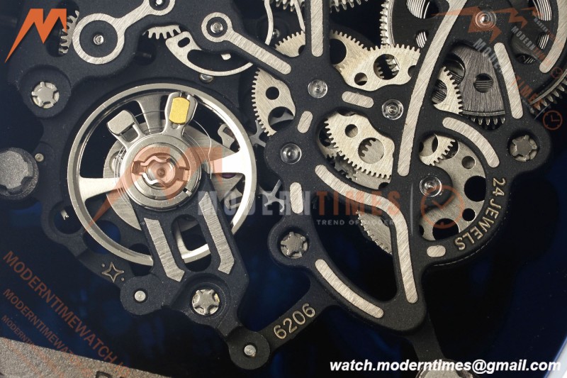 Richard Mille - RM055 Bubba Watson Japan Edition White Cer/Ru Blk/Wht Rehaut Skeleton Brushed Ribs MLF V2 RMUL2