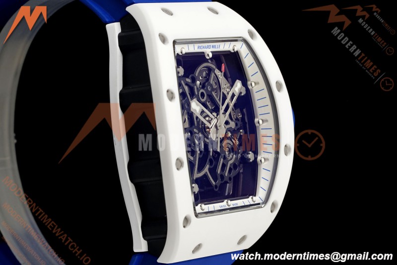 Richard Mille - RM055 Bubba Watson Japan Edition White Cer/Ru Blk/Wht Rehaut Skeleton Brushed Ribs MLF V2 RMUL2