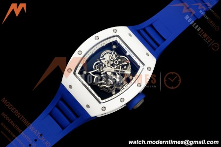 Richard Mille - RM055 Bubba Watson Japan Edition White Cer/Ru Blk/Wht Rehaut Skeleton Brushed Ribs MLF V2 RMUL2