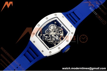 Richard Mille - RM055 Bubba Watson Japan Edition White Cer/Ru Blk/Wht Rehaut Skeleton Brushed Ribs MLF V2 RMUL2