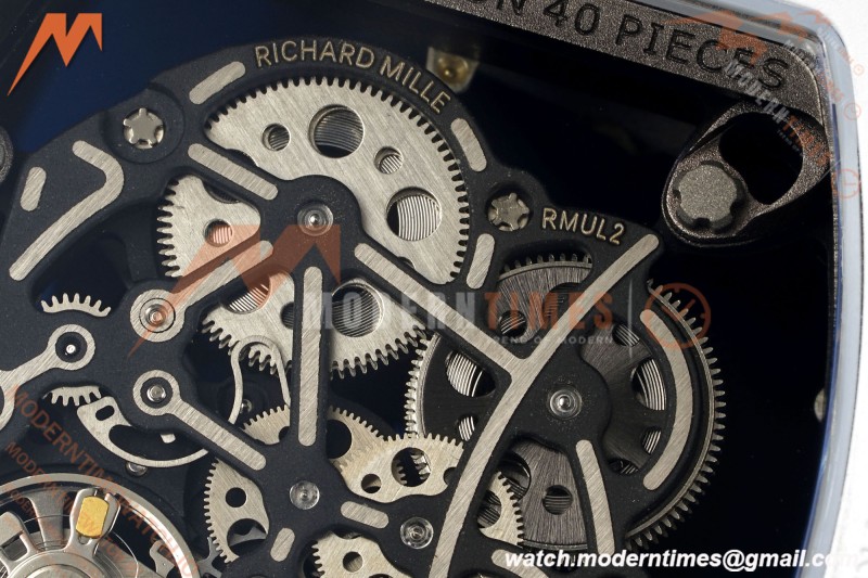 Richard Mille - RM055 Bubba Watson Japan Edition White Cer/Ru Blk/Wht Rehaut Skeleton Brushed Ribs MLF V2 RMUL2