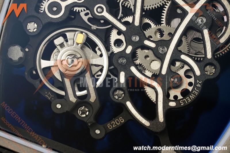 Richard Mille - RM055 Bubba Watson Japan Edition Black NTPT/RU Blk/Wht Rehaut Skeleton Brushed Ribs MLF V2 RMUL2