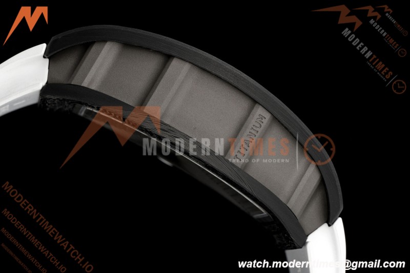 Richard Mille - RM055 Bubba Watson White Legend Black NTPT/RU Blk/Wht Rehaut Skeleton Brushed Ribs MLF V2 RMUL2