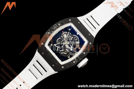 Richard Mille - RM055 Bubba Watson White Legend Black NTPT/RU Blk/Wht Rehaut Skeleton Brushed Ribs MLF V2 RMUL2