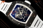 Richard Mille - RM055 Bubba Watson White Legend Black NTPT/RU Blk/Wht Rehaut Skeleton Brushed Ribs MLF V2 RMUL2