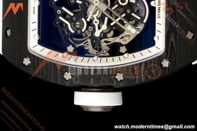 Richard Mille - RM055 Bubba Watson White Legend Black NTPT/RU Blk/Wht Rehaut Skeleton Brushed Ribs MLF V2 RMUL2