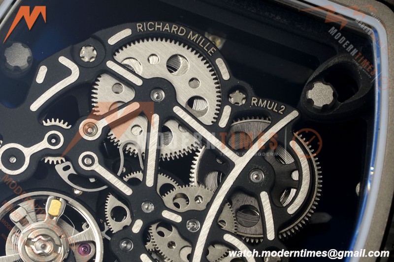 Richard Mille - RM055 Bubba Watson White Legend Black NTPT/RU Blk/Wht Rehaut Skeleton Brushed Ribs MLF V2 RMUL2