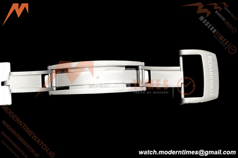 Richard Mille - RM055 Bubba Watson White CER/RU Blk/Blk Rehaut Skeleton Brushed Ribs MLF V2 RMUL2