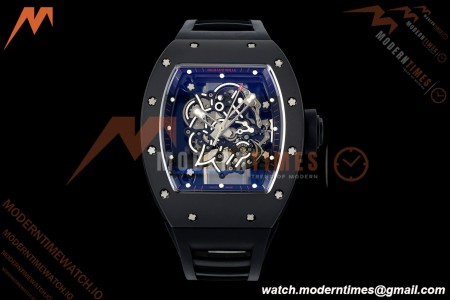 Richard Mille - RM055 Bubba Watson Dubai Edition Black CER/RU Blk/Blk Rehaut Skeleton Brushed Ribs MLF V2 RMUL2