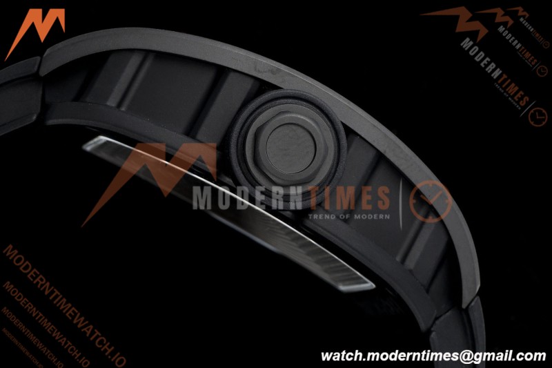 Richard Mille - RM055 Bubba Watson Dubai Edition Black CER/RU Blk/Blk Rehaut Skeleton Brushed Ribs MLF V2 RMUL2 | 리차드 밀 - RM055 버바 왓슨 두바이 에디션 블랙 CER/RU 블랙/블랙 리하우트 스켈레톤 브러시드 리브 MLF V2 RMUL2