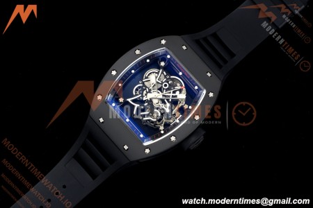 Richard Mille - RM055 Bubba Watson Dubai Edition Black CER/RU Blk/Blk Rehaut Skeleton Brushed Ribs MLF V2 RMUL2