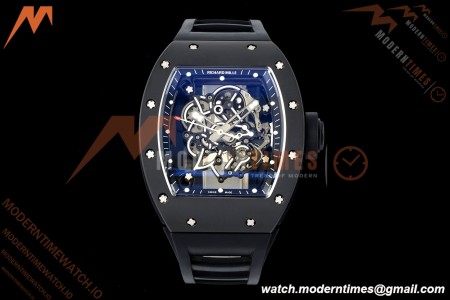 Richard Mille - RM055 Bubba Watson Black CER/RU Blk/Blk Rehaut Skeleton Brushed Ribs MLF V2 RMUL2