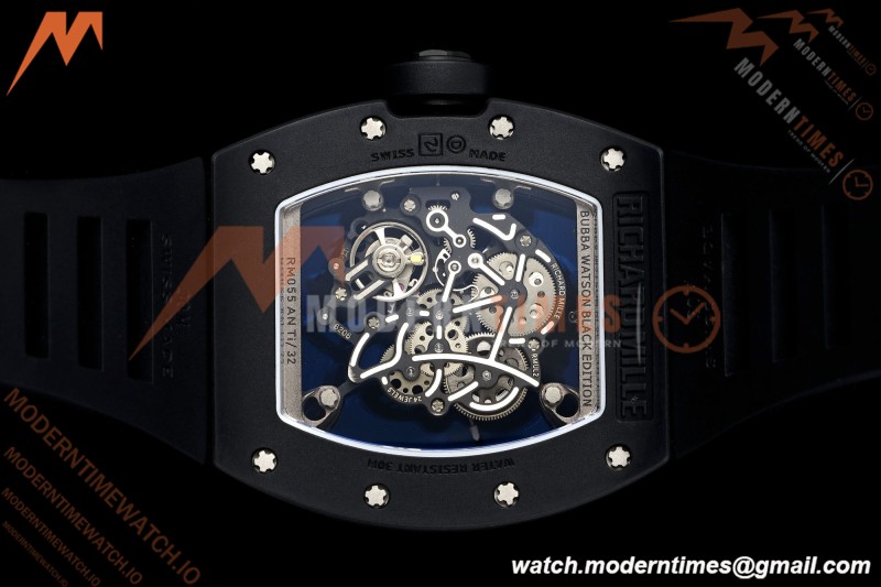 Richard Mille - RM055 Bubba Watson Black CER/RU Blk/Blk Rehaut Skeleton Brushed Ribs MLF V2 RMUL2