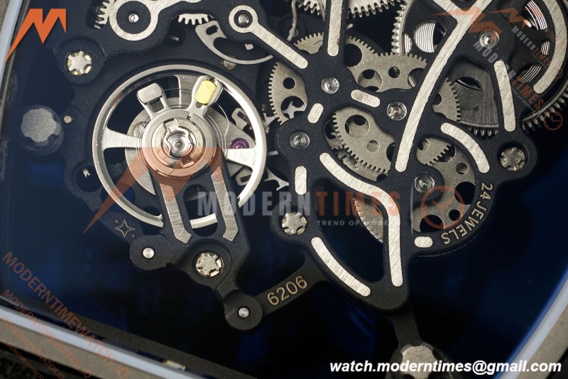 Richard Mille - RM055 Bubba Watson Asia Edition Black NTPT/RU BLK/RG Rehaut Skeleton Brushed Ribs MLF V2 RMUL2