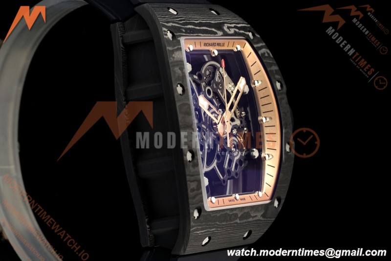 Richard Mille - RM055 Bubba Watson Asia Edition Black NTPT/RU BLK/RG Rehaut Skeleton Brushed Ribs MLF V2 RMUL2