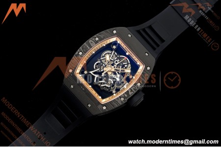 Richard Mille - RM055 Bubba Watson Asia Edition Black NTPT/RU BLK/RG Rehaut Skeleton Brushed Ribs MLF V2 RMUL2