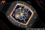 Richard Mille - RM055 Bubba Watson Asia Edition Black NTPT/RU BLK/RG Rehaut Skeleton Brushed Ribs MLF V2 RMUL2