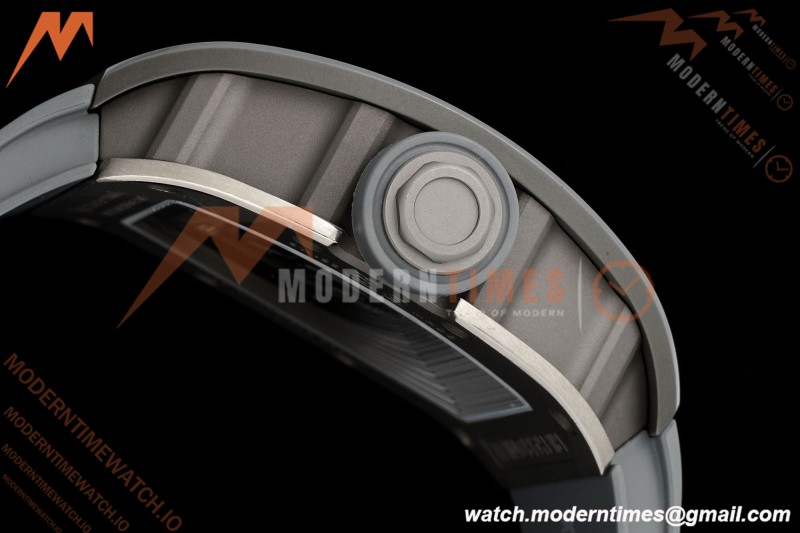 Richard Mille - RM055 Bubba Watson Boutique Edition Grey CER/RU Blk/Grey Rehaut Skeleton Brushed Ribs MLF V2 RMUL2