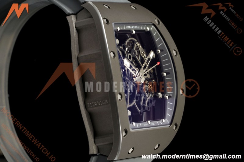 Richard Mille - RM055 Bubba Watson Boutique Edition Grey CER/RU Blk/Grey Rehaut Skeleton Brushed Ribs MLF V2 RMUL2