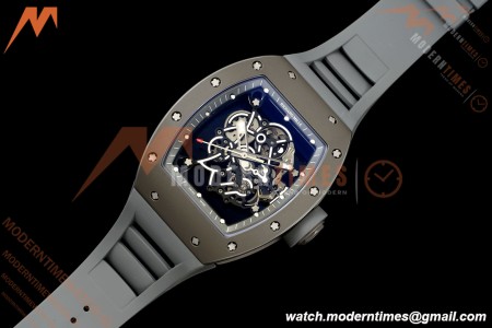 Richard Mille - RM055 Bubba Watson Boutique Edition Grey CER/RU Blk/Grey Rehaut Skeleton Brushed Ribs MLF V2 RMUL2
