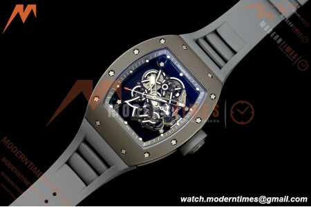 Richard Mille - RM055 Bubba Watson Boutique Edition Grey CER/RU Blk/Grey Rehaut Skeleton Brushed Ribs MLF V2 RMUL2