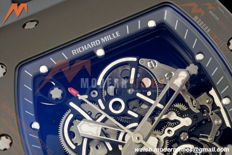 Richard Mille - RM055 Bubba Watson Boutique Edition Grey CER/RU Blk/Grey Rehaut Skeleton Brushed Ribs MLF V2 RMUL2