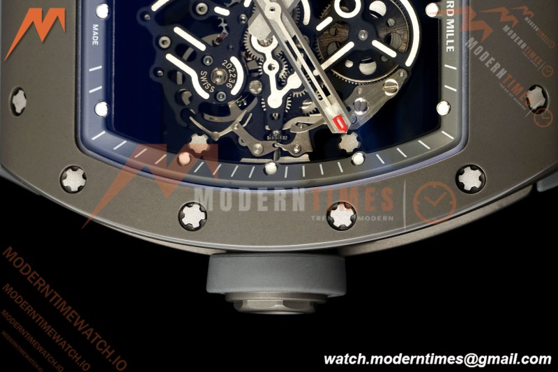 Richard Mille - RM055 Bubba Watson Boutique Edition Grey CER/RU Blk/Grey Rehaut Skeleton Brushed Ribs MLF V2 RMUL2