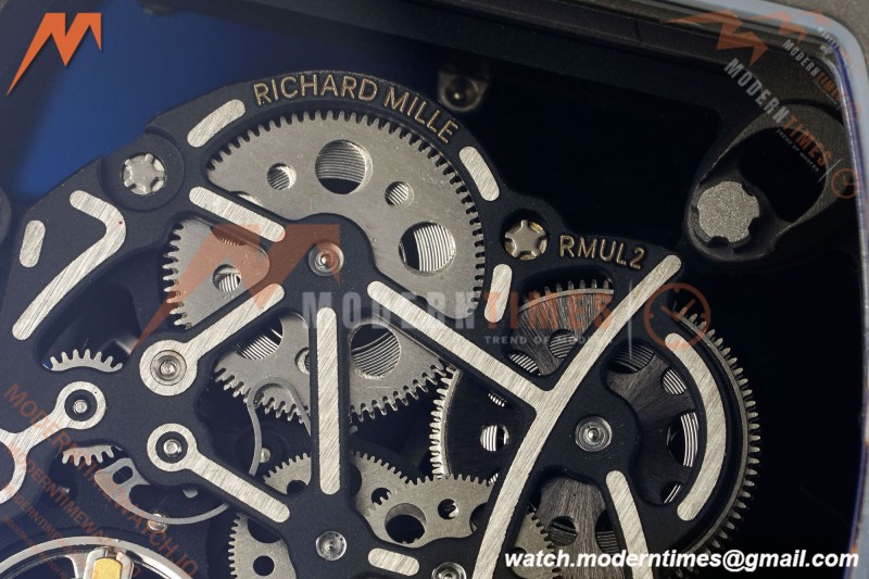 Richard Mille - RM055 Bubba Watson Boutique Edition Grey CER/RU Blk/Grey Rehaut Skeleton Brushed Ribs MLF V2 RMUL2